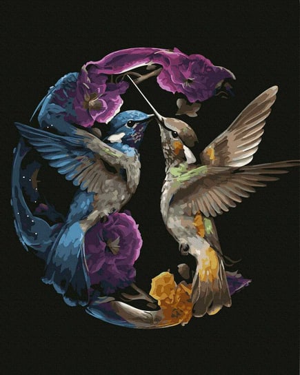 Malowanie Po Numerach 40X50 Kolorowe kolibry Twoje Hobby