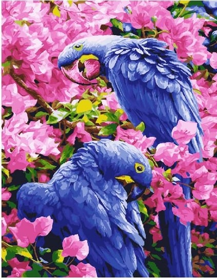 Malowanie po numerach 40x50 Ptaki w kwiatach / Twoje Hobby Twoje Hobby
