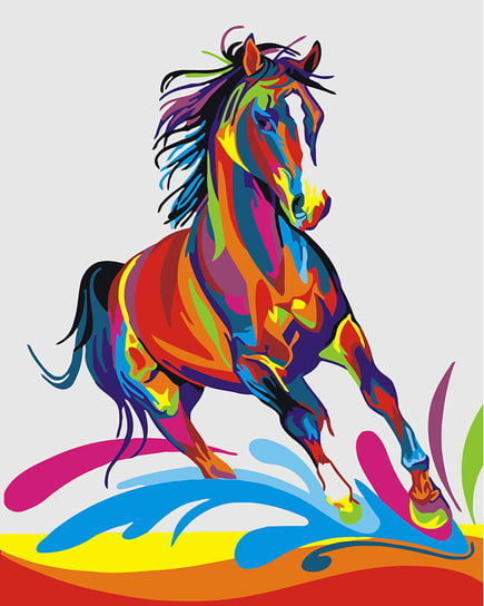 Malowanie po numerach 40x50 Tęczowy koń Twoje Hobby