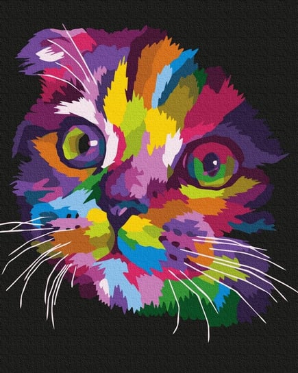 Malowanie po numerach 40x50 Tęczowy kotek Twoje Hobby