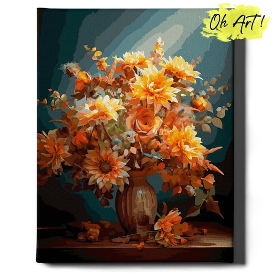 Malowanie Po Numerach 40x50cm Bukiet w wazonie – Obraz do Malowania po numerach Kwiaty – Oh Art! Oh Art!