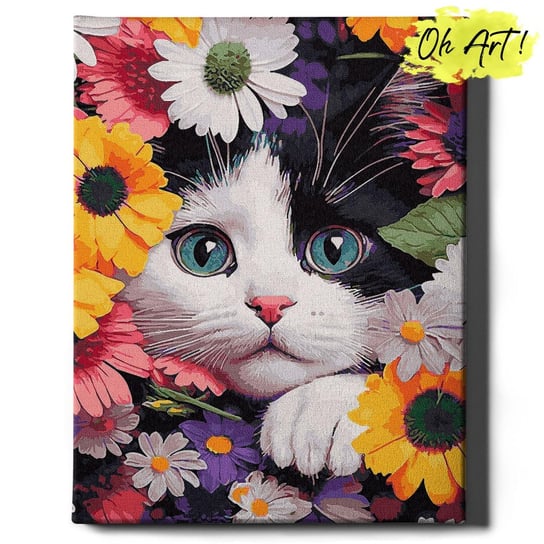 Malowanie Po Numerach 40X50Cm Dla Dzieci – Obraz Do Malowania Po Numerach Kot – Oh Art! Inna marka