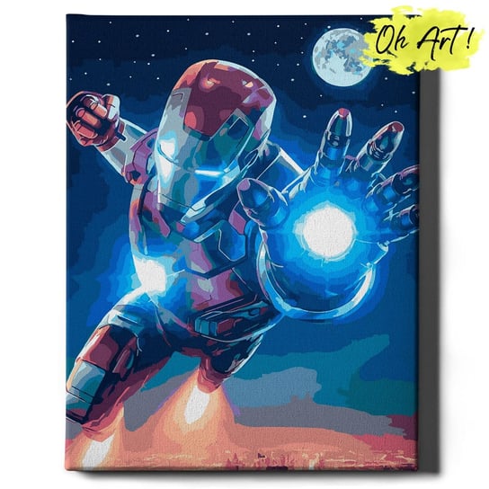 Malowanie Po Numerach 40x50cm Iron Man Marvel– Obraz do Malowania po numerach Dla Dzieci  – Oh Art! Oh Art!