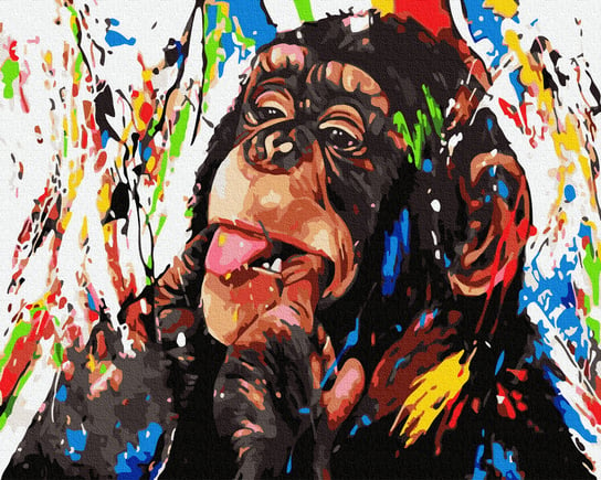 Malowanie po numerach 40x50cm "Jasna małpa" / Twoje Hobby Twoje Hobby