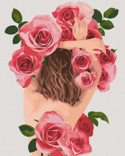 Malowanie po numerach 40x50cm Kobieta kwiat Twoje Hobby