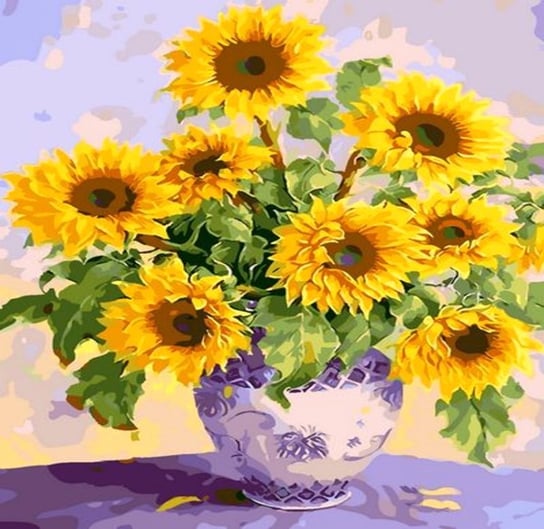 Malowanie po numerach 40x50cm Kwiaty, Słoneczniki w wazonie Norimpex
