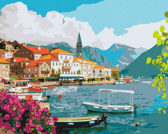 Malowanie po numerach 40x50cm Lato w Zatoce Kotorskiej Twoje Hobby