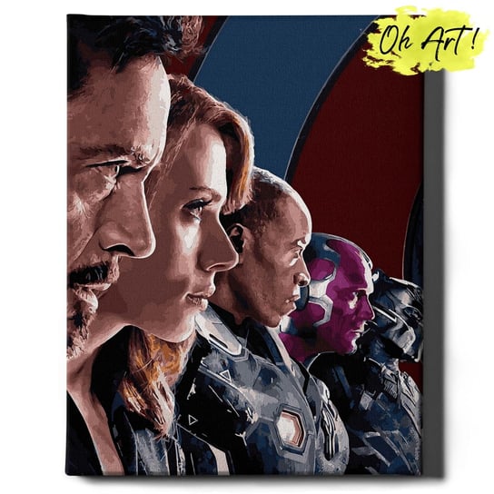 Malowanie Po Numerach 40x50cm Mściciele Marvel – Kreatywne Obrazy do Malowania po numerach z Rama Filmy – Oh Art! Oh Art!