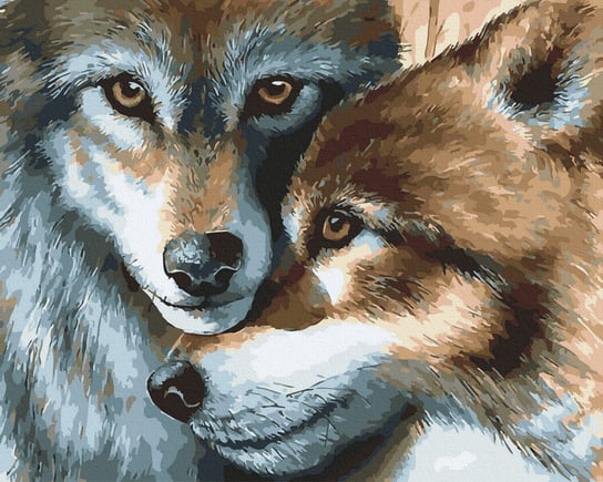 Malowanie po numerach 40x50cm Para wilków / Twoje Hobby Twoje Hobby
