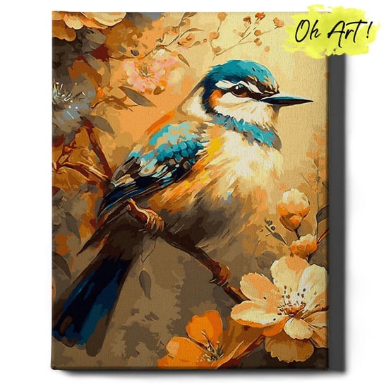 Malowanie Po Numerach 40x50cm Piękna sikorka Ptaki – Kreatywny Obraz do Malowania po numerach Zwierzęta  – Oh Art! Oh Art!