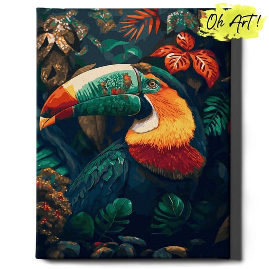 Malowanie Po Numerach 40x50cm Ptak Tukan – Kreatywny Obraz do Malowania po numerach Zwierzęta  – Oh Art! Oh Art!