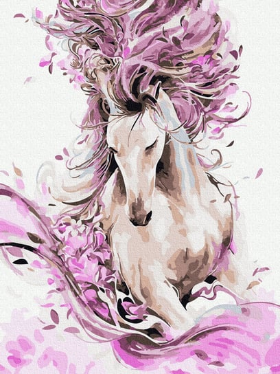 Malowanie po numerach 40x50cm Różowy koń / Twoje Hobby Twoje Hobby