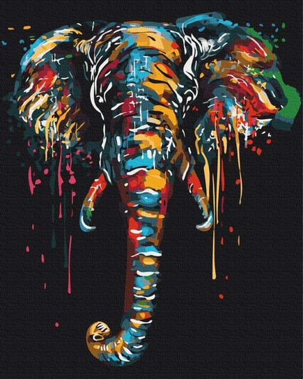 Malowanie po numerach 40x50cm Słoń w kolorach Twoje Hobby