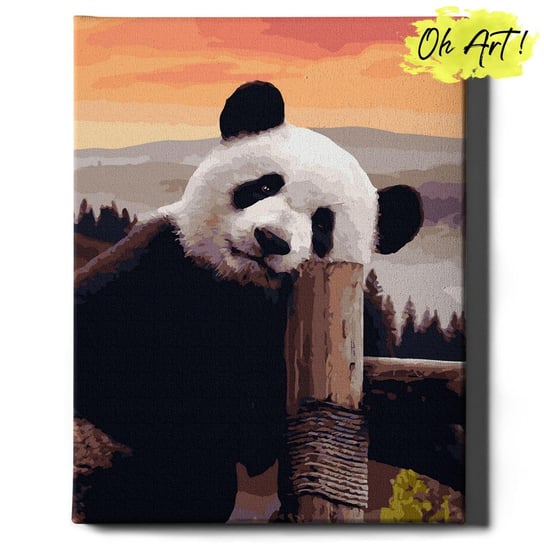 Malowanie Po Numerach 40x50cm Urocza panda – Obraz do Malowania po numerach dzieci  – Oh Art! Oh Art!