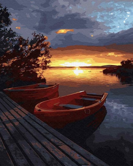 Malowanie po numerach 40x50cm Wieczór nad jeziorem Twoje Hobby