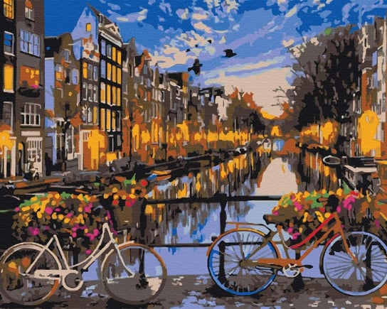Malowanie po numerach 40x50cm Zachód słońca nad Amsterdamem Twoje Hobby