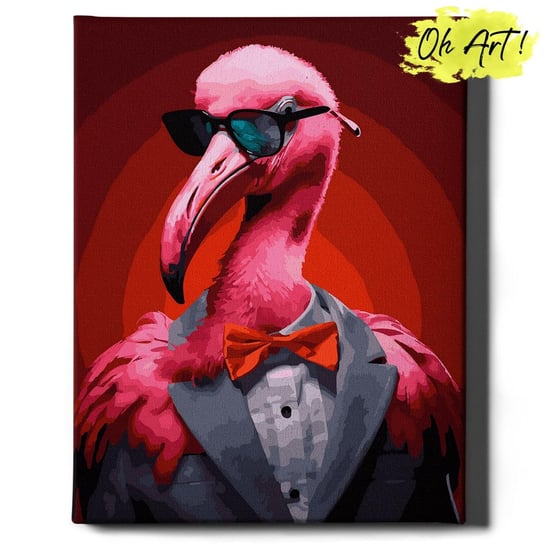Malowanie Po Numerach 40x50cm Zwierzęta – Kreatywne Obrazy do Malowania po numerach z Rama Flamingo Adwokat – Oh Art! Oh Art!