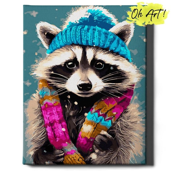 Malowanie Po Numerach 40x50cm Zwierzęta – Kreatywne Obrazy do Malowania po numerach z Rama Szop w czapce – Oh Art! Oh Art!