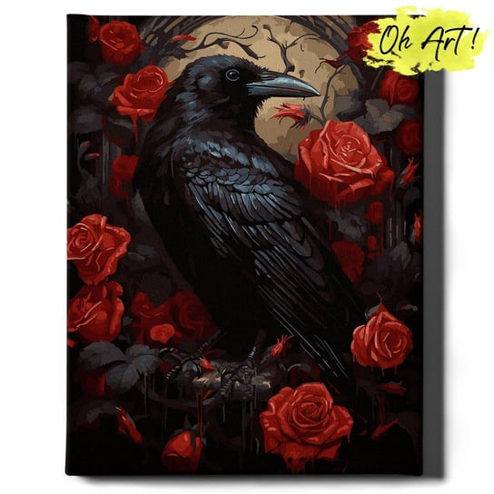 Malowanie Po Numerach 40x50cm Zwierzęta – Kreatywne Obrazy do Malowania po numerach z Rama Wrona i Róża – Oh Art! Oh Art!
