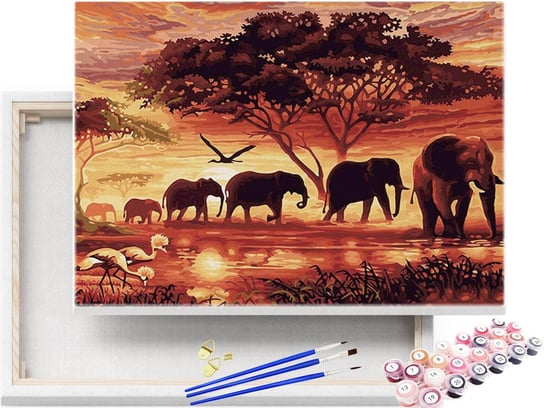 Malowanie po numerach Afrykański Pejzaż 40x50cm / beliart beliart