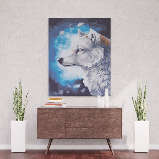 Malowanie po numerach - Biały wilk 50x40 cm ArtOnly