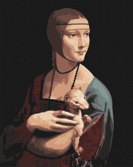 Malowanie po numerach. "Dama z gronostajem ©Leonardo da Vinci" 40х50cm Ideyka