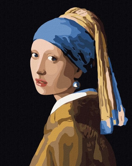 Malowanie po numerach. "Dziewczyna z perłą ©Jan Vermeer" 40х50cm Ideyka
