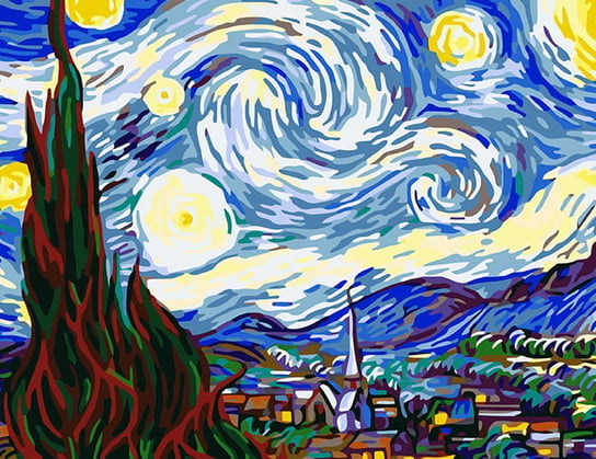 Malowanie po numerach Gwiaździsta noc - Vincent van Gogh ArtiFly