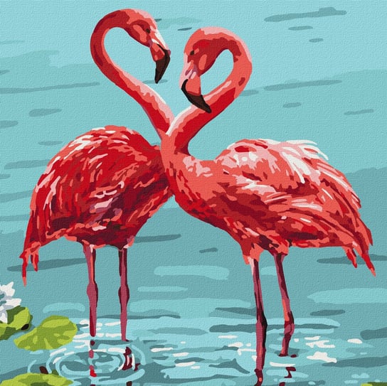 Malowanie po numerach. "Jasne flamingi" 30х30cm Ideyka