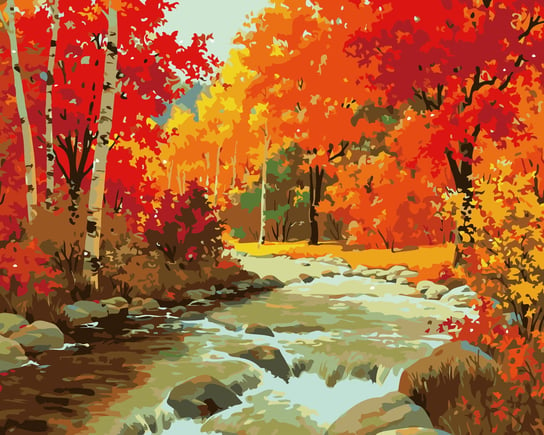 Malowanie po numerach Jesienna rzeka ArtiFly