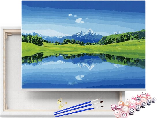 Malowanie po numerach Jezioro w Alpach 40x50CM / beliart beliart