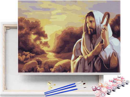 Malowanie po numerach Jezus Pasterz 40x50 Religia / beliart beliart