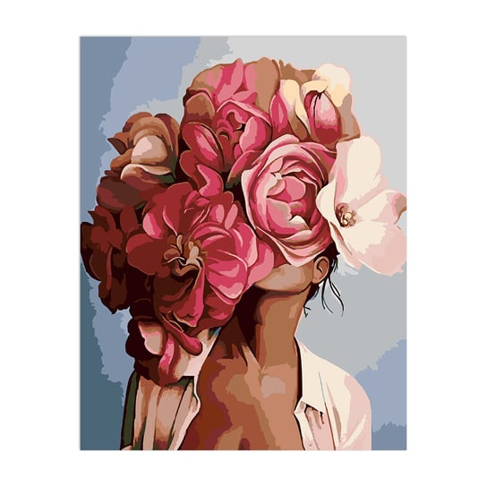 Malowanie Po Numerach - Kobieta z kwiatami 40 x 50 cm nerd hunters