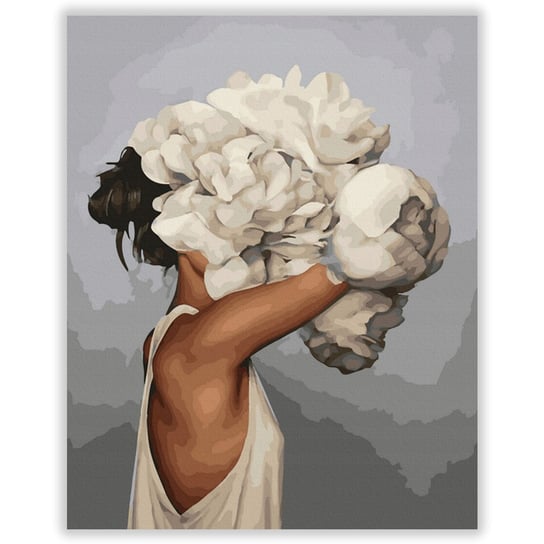 Malowanie Po Numerach - Kobieta z Kwiatem 40 x 50 cm nerd hunters