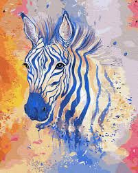Malowanie po numerach kolorowa zebra Twoje Hobby
