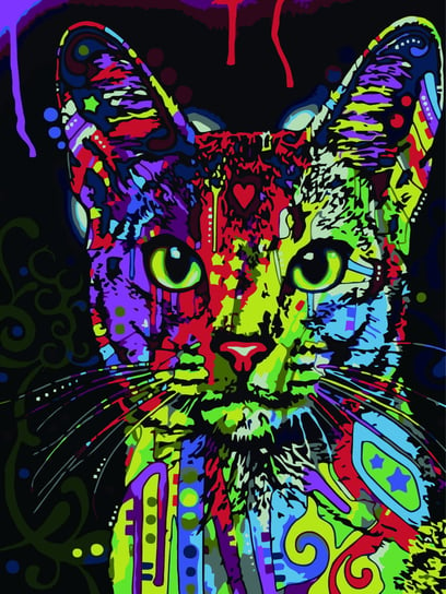 Malowanie po numerach Kolorowy kot ArtiFly