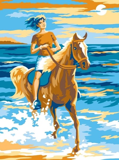 Malowanie po numerach Konny jeździec 22x30cm Sequin Art