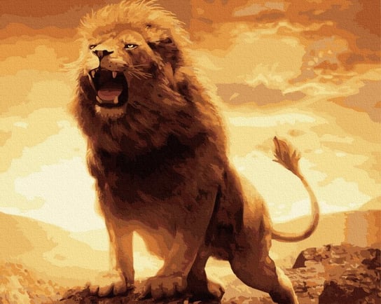 Malowanie po numerach Lion's roar Brushme