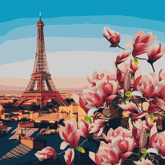 Malowanie po numerach. "Magnolie paryskie" 50х50cm Ideyka