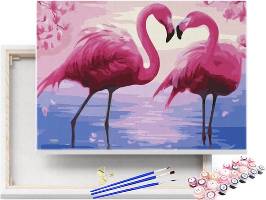 Malowanie po numerach Miłość Flamingów 40x50cm / beliart beliart
