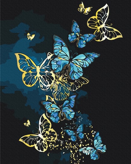 Malowanie po numerach, Motyle ze złotą farbą Twoje Hobby