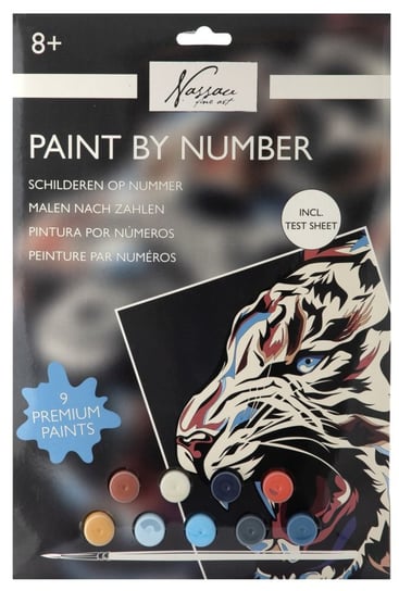 Malowanie Po Numerach Na Kartonie 33,5 X 23,8Cm - Tygrys NASSAU