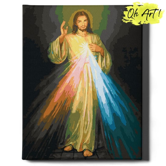 Malowanie po numerach NA RAMIE, 40x50, Postać Jezusa | Oh Art! Oh Art!