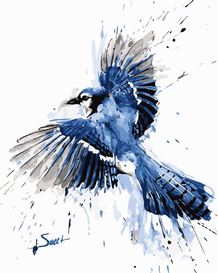 Malowanie po numerach Niebieski ptak ArtiFly