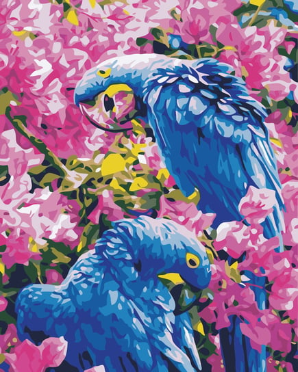 Malowanie po numerach Niebieskie Papugi Ara ArtiFly