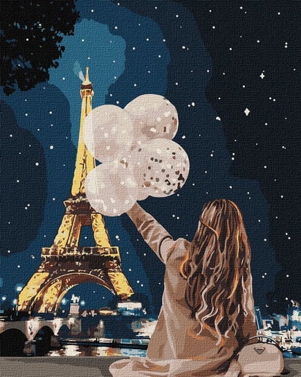 Malowanie po numerach. "Niezapomniany wieczór w Paryżu" 40х50cm Ideyka