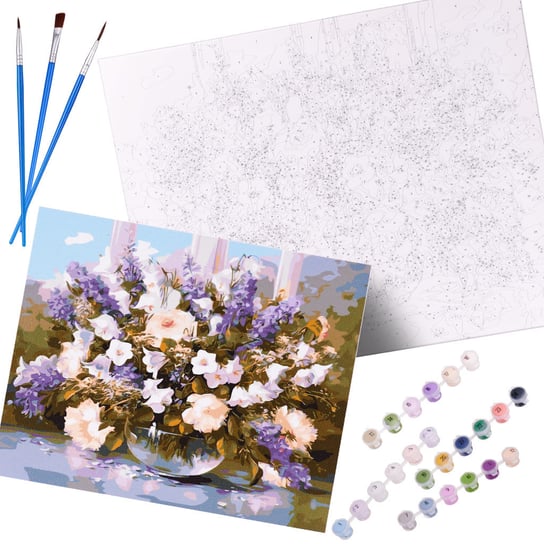 Malowanie Po Numerach Obraz 40X50Cm Kwiatowy Pejza ikonka