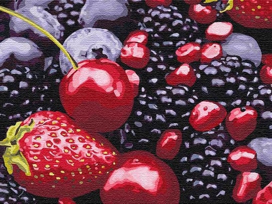Malowanie po numerach OBRAZ PREZENT Owoce jagody Ideyka