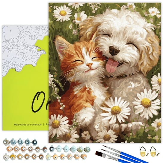 MALOWANIE PO NUMERACH Pies Obrazy Do Malowania po numerach Z RAMĄ Oh Art! Oh Art!