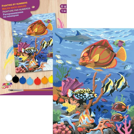 Malowanie po numerach Rafa koralowa Sequin Art
